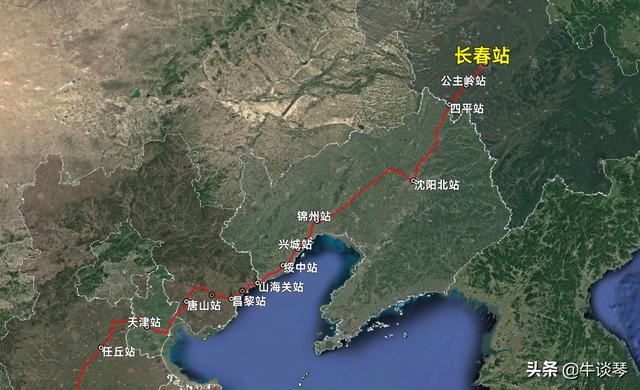 K2388次列车运行线路图，吉林长春开往广西南宁