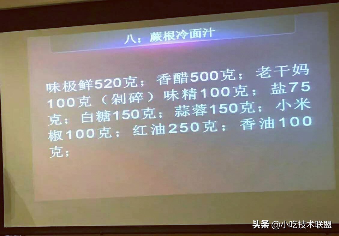 培训机构的12款凉菜汁配方，用料很简单，味道很清爽