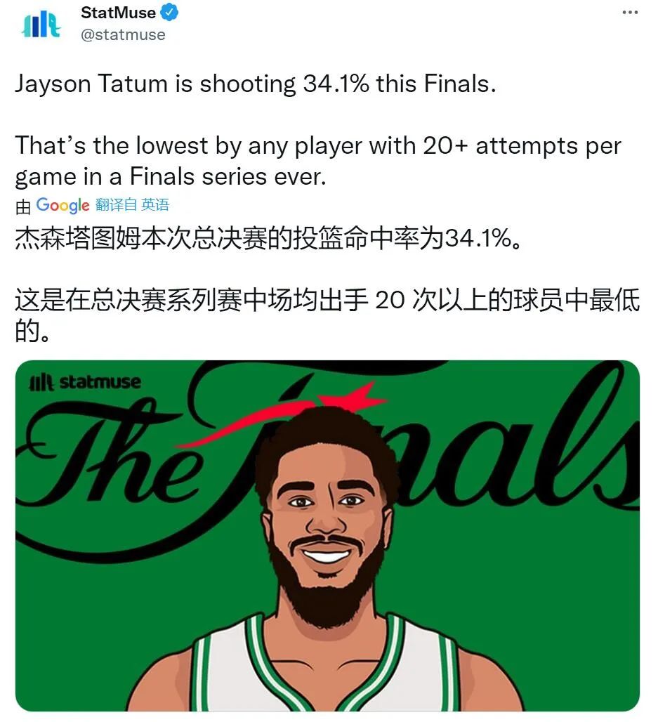 nba场均20节均为什么难做(中距离23中2！NBA总决赛历史最差！塔图姆这是怎么了？)