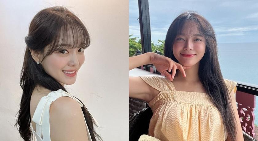 金世正海边度假穿超短裙背后全空