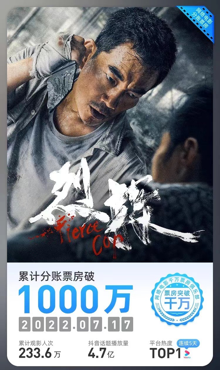 《烈探》票房破千万，钦貌苏惹关注，陈瑶让人直呼惊喜